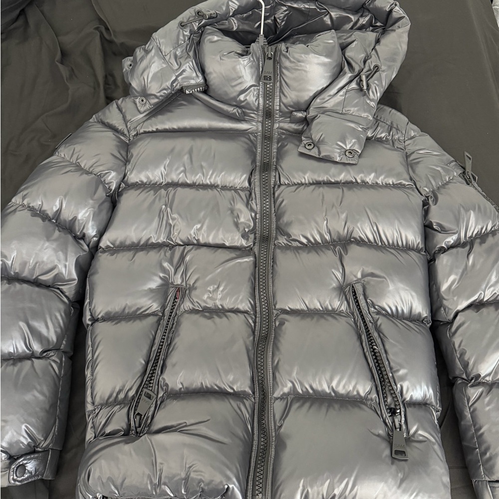 SAM. Men's Shiny Gray Puffer Jacket